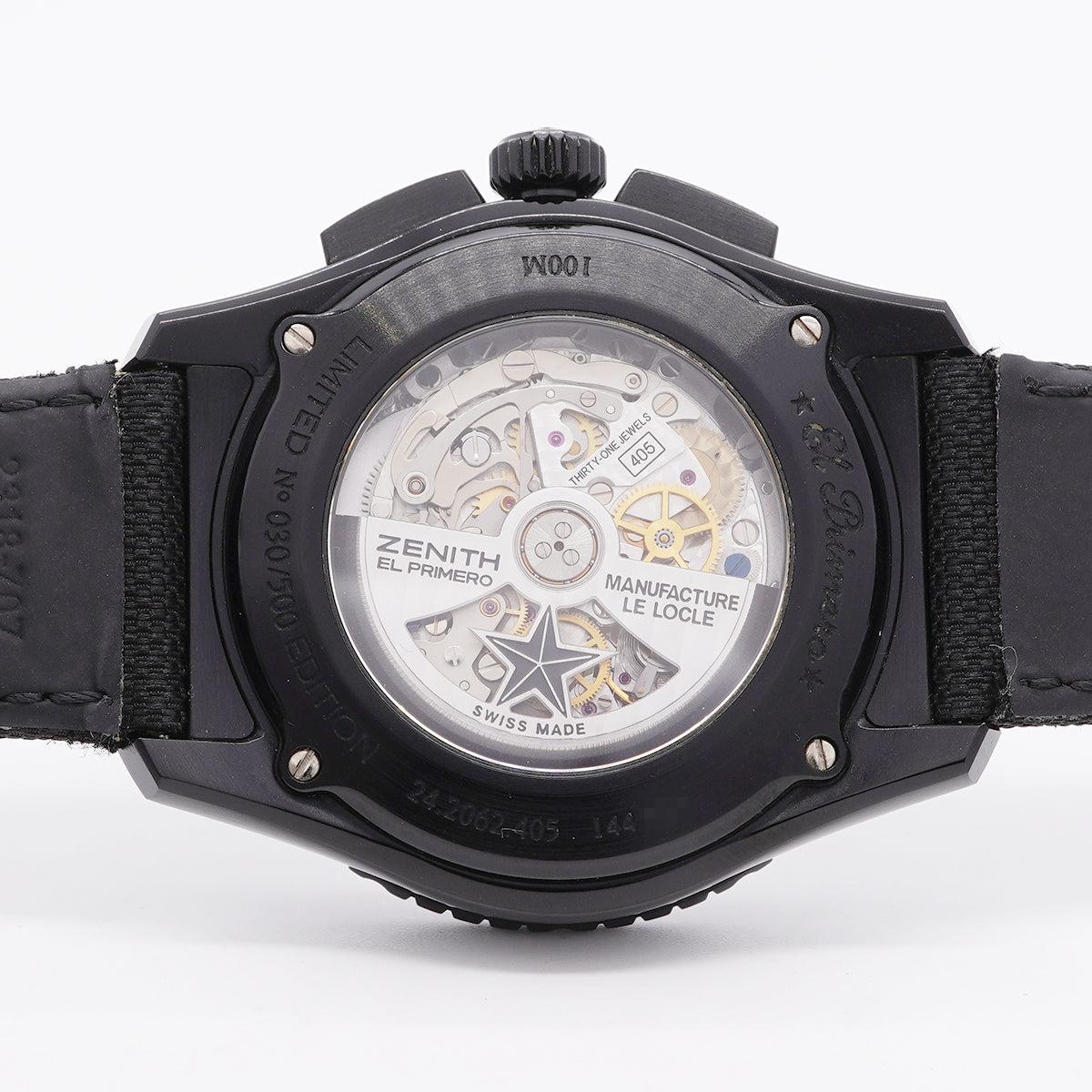 【6wia0017】ゼニス エル・プリメロ ストラトス フライバック 24.2062.405 黒文字盤【中古】腕時計 メンズ