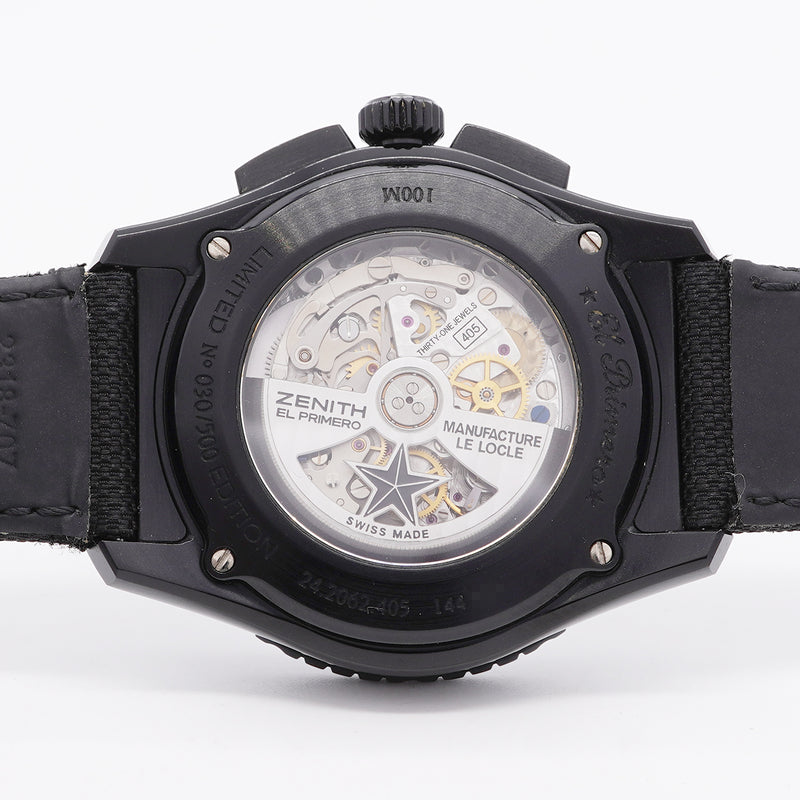 【6wia0017】ゼニス エル・プリメロ ストラトス フライバック 24.2062.405 黒文字盤【中古】腕時計 メンズ