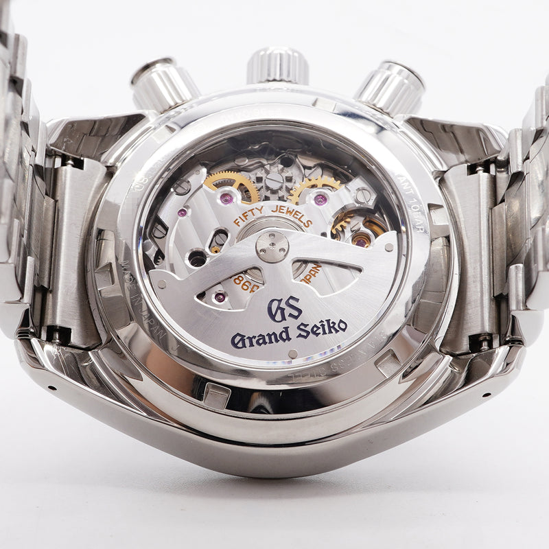 【6wia0025】セイコー グランドセイコー クロノグラフ SBGC003/9R86-0AA0 黒文字盤【中古】腕時計 メンズ