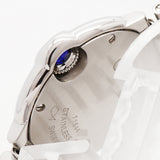 【6wia0052】カルティエ バロン ブルー SM W69010Z4 シルバー文字盤【中古】腕時計 レディース