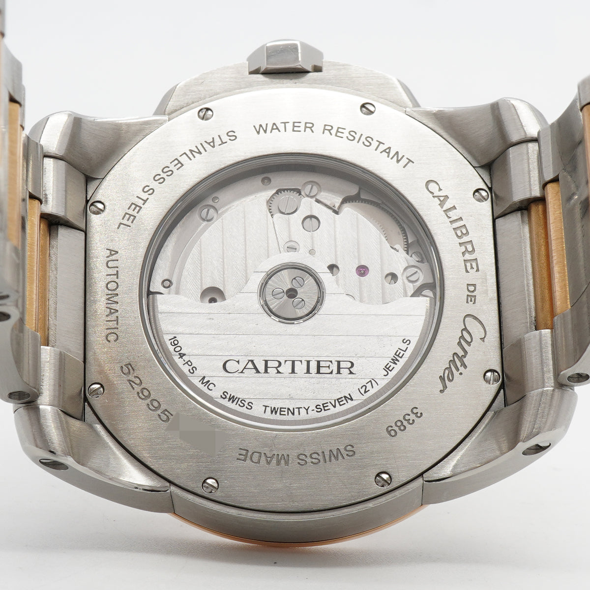 【6wia0066】カルティエ カリブル ドゥ カルティエ W7100036 シルバー文字盤【中古】腕時計 メンズ