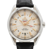【6wia0071】オメガ アクアテラ GMT コーアクシャル 231.13.43.22.02.004 シルバー文字盤【中古】腕時計 メンズ