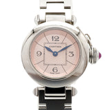 【6wib0082】カルティエ ミスパシャ W3140008 ピンク文字盤【中古】腕時計 レディース