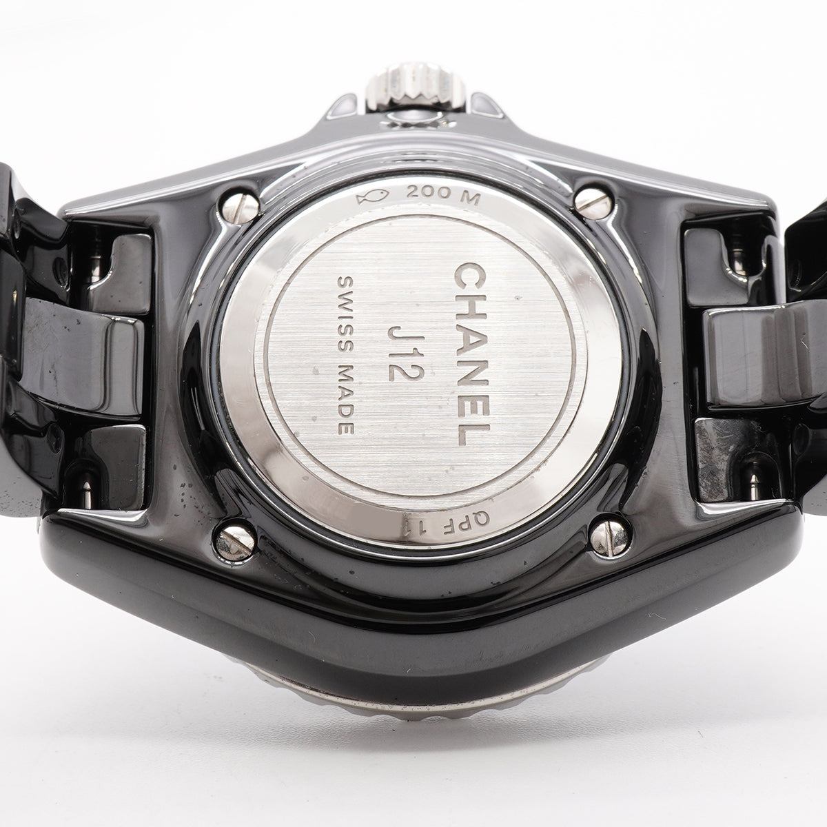 【6wib0100】シャネル J12 12Pダイヤ H5701 黒文字盤【中古】腕時計 レディース