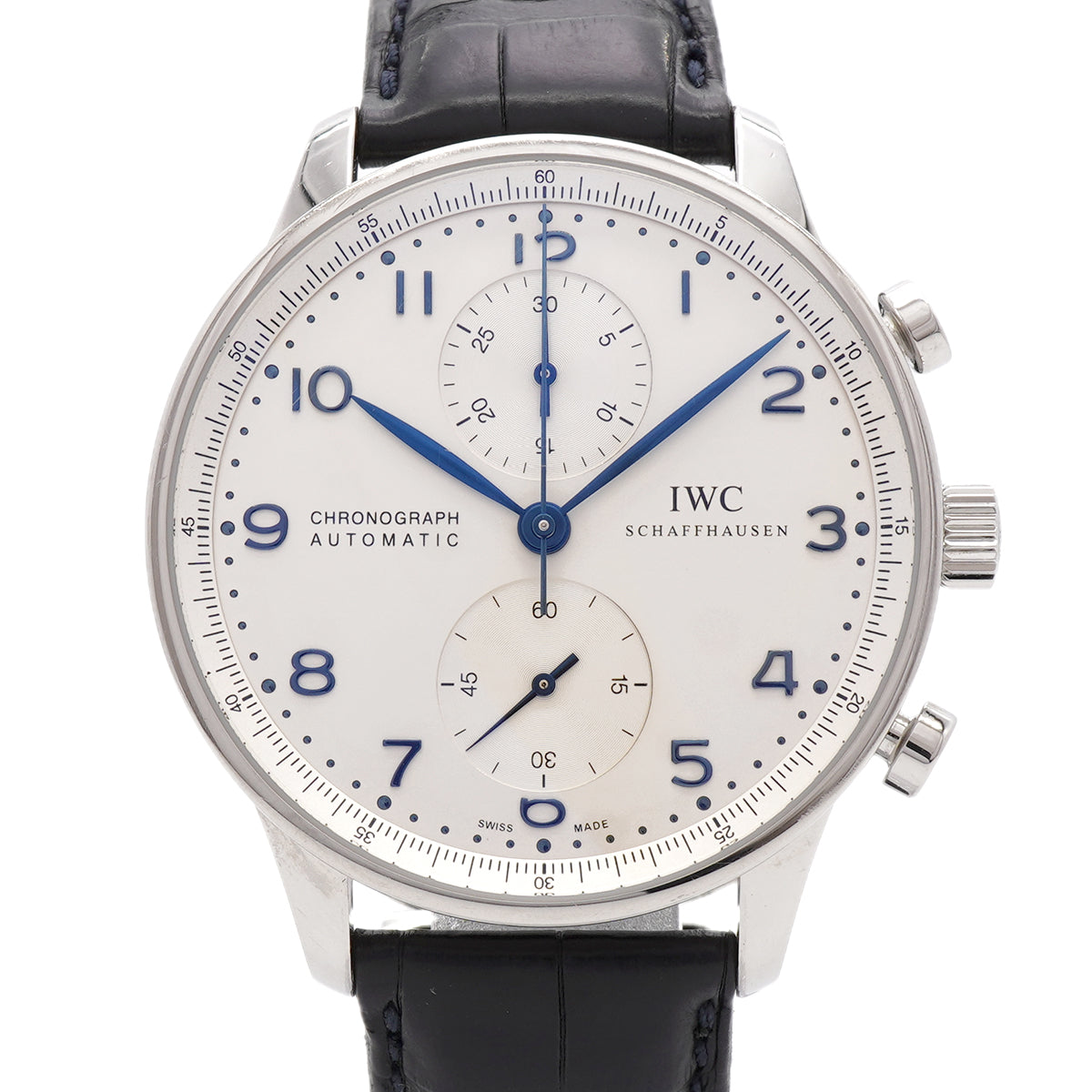 【6wib0101】IWC アイダブリューシー シャフハウゼン ポルトギーゼ クロノグラフ IW371446 シルバー文字盤【中古】腕時計 メンズ