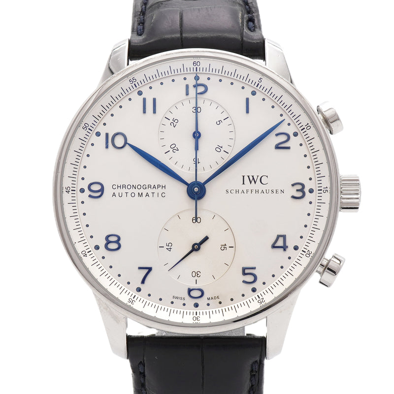 【6wib0101】IWC アイダブリューシー シャフハウゼン ポルトギーゼ クロノグラフ IW371446 シルバー文字盤【中古】腕時計 メンズ