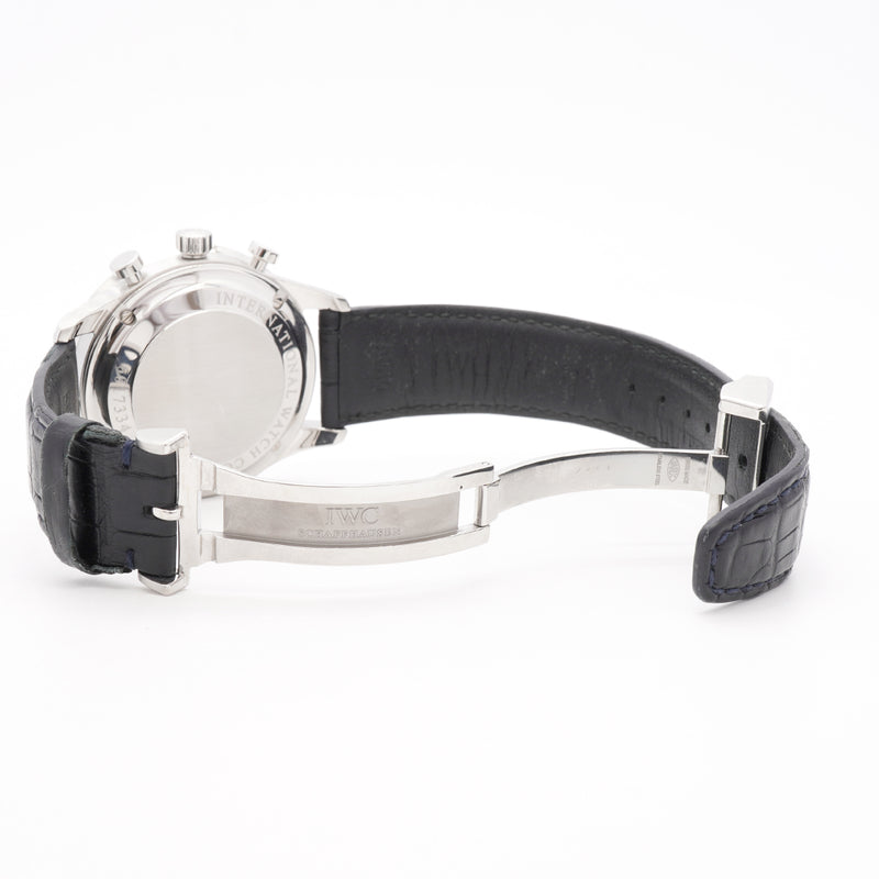 【6wib0101】IWC アイダブリューシー シャフハウゼン ポルトギーゼ クロノグラフ IW371446 シルバー文字盤【中古】腕時計 メンズ