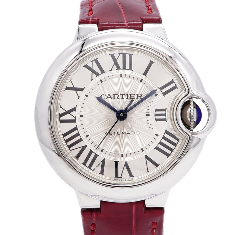 【6wib0107】カルティエ バロンブルー W6920085 シルバー文字盤【中古】腕時計 レディース