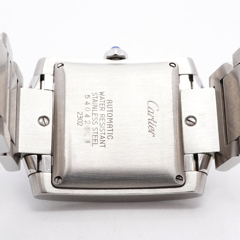 【6wib0108】カルティエ タンクフランセーズ LM W51002Q3 シルバー文字盤【中古】腕時計 メンズ