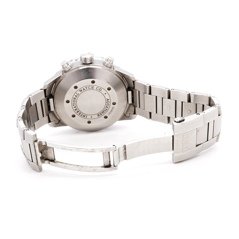 【6wib0114】IWC アイダブリューシー シャフハウゼン アクアタイマー クロノグラフ デイデイト IW376708 黒文字盤【中古】腕時計 メンズ