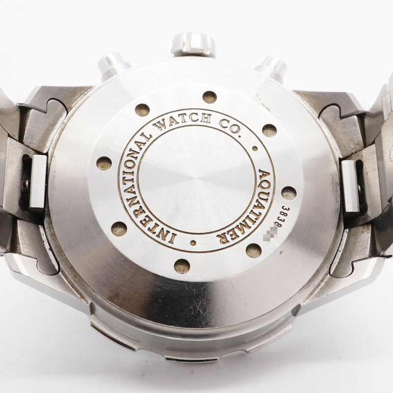 【6wib0114】IWC アイダブリューシー シャフハウゼン アクアタイマー クロノグラフ デイデイト IW376708 黒文字盤【中古】腕時計 メンズ