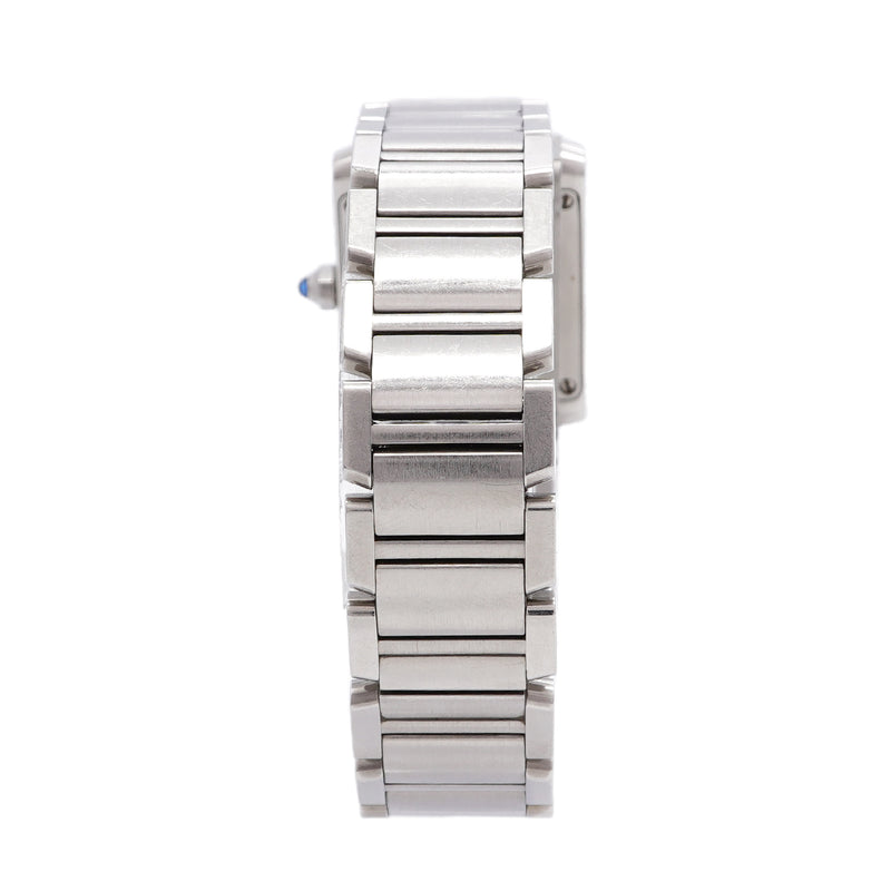 【6wib0115】カルティエ タンクフランセーズ SM W51026Q3 黒文字盤【中古】腕時計 レディース