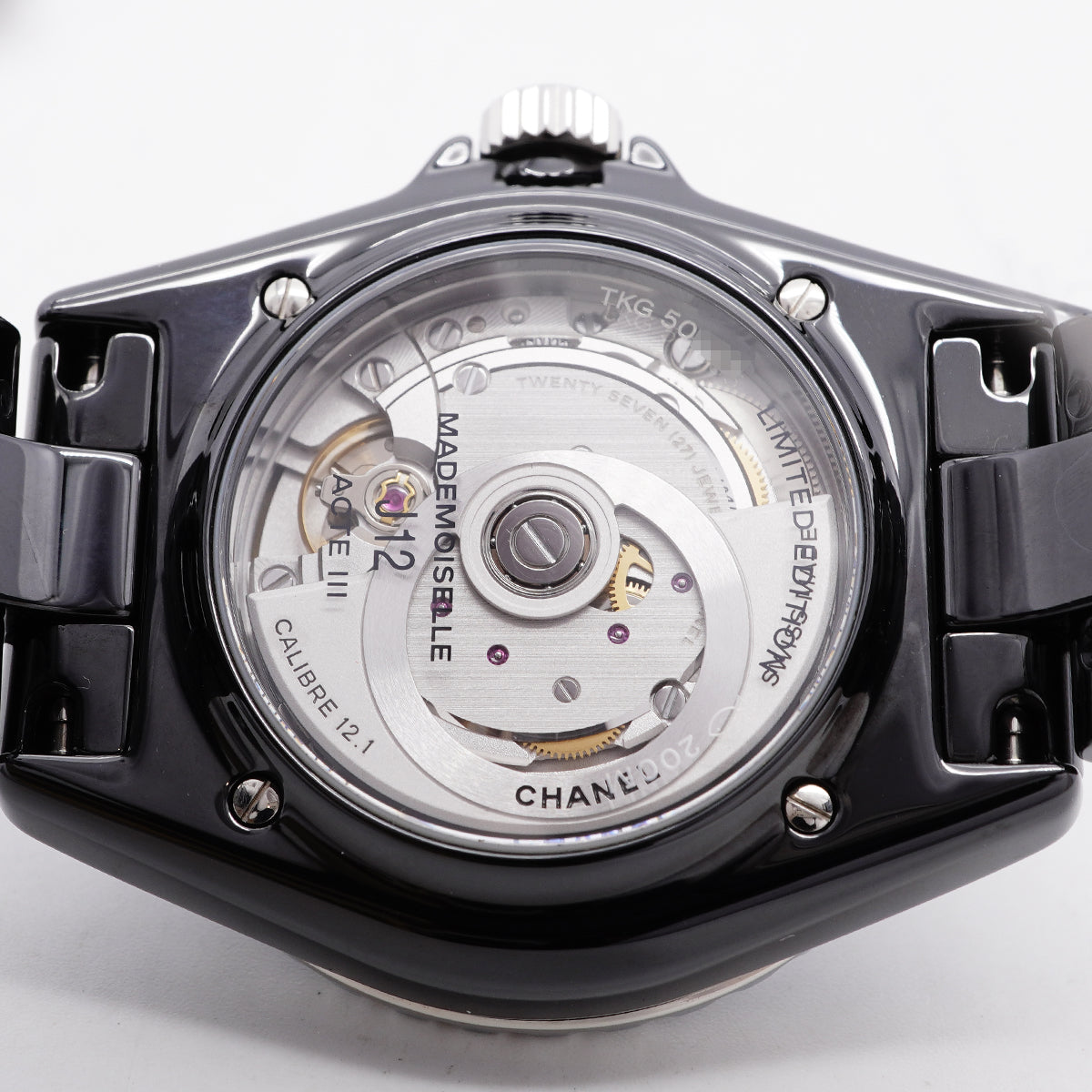 【6wib0117】シャネル J12 マドモアゼル ラパウザ H7609 黒文字盤【中古】腕時計 メンズ