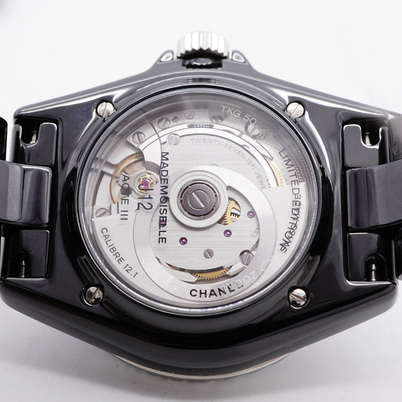 【6wib0117】シャネル J12 マドモアゼル ラパウザ H7609 黒文字盤【中古】腕時計 メンズ