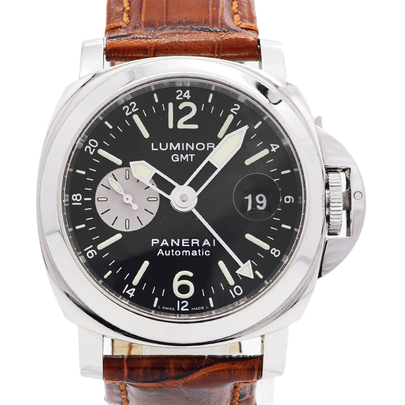 【6wib0128】オフィチーネ・パネライ ルミノール GMT PAM00088 黒文字盤【中古】腕時計 メンズ