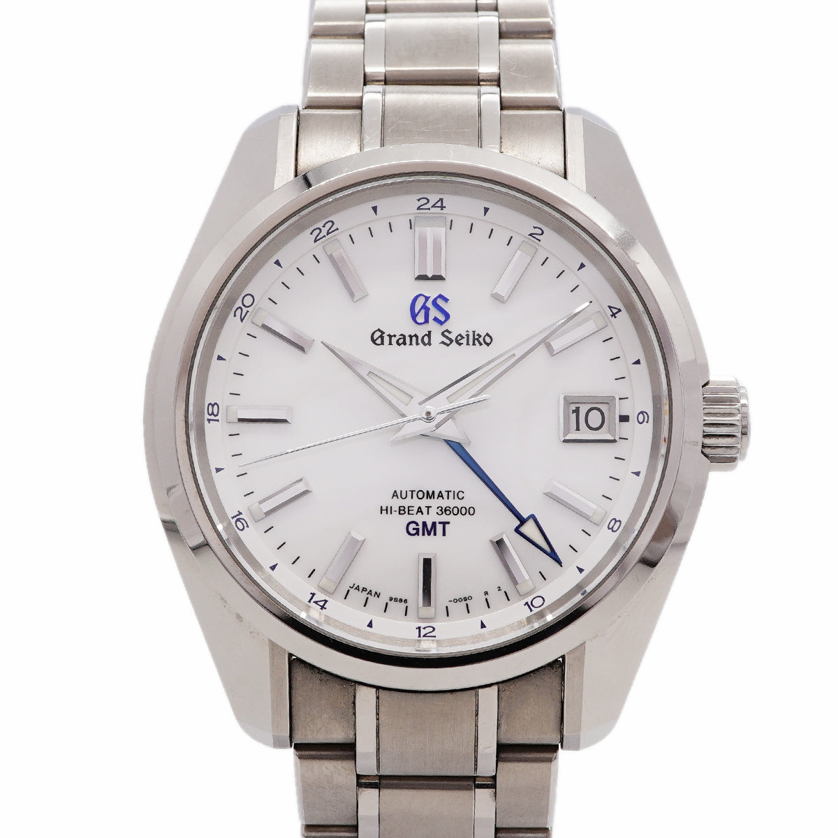 【6wib0132】セイコー グランドセイコー ヘリテージコレクション メカニカルハイビート GMT SBGJ255/9S86-00R0 白文字盤【中古】腕時計 メンズ