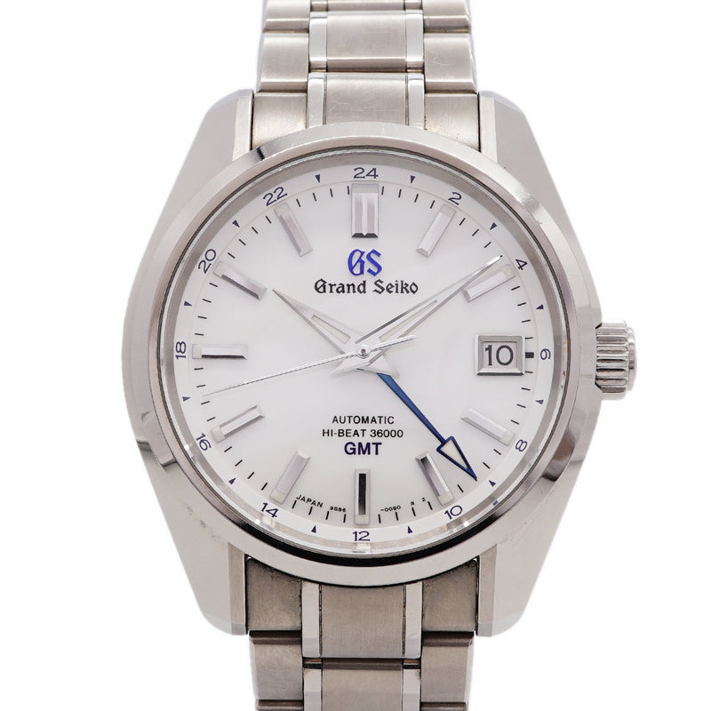 【6wib0132】セイコー グランドセイコー ヘリテージコレクション メカニカルハイビート GMT SBGJ255/9S86-00R0 白文字盤【中古】腕時計 メンズ