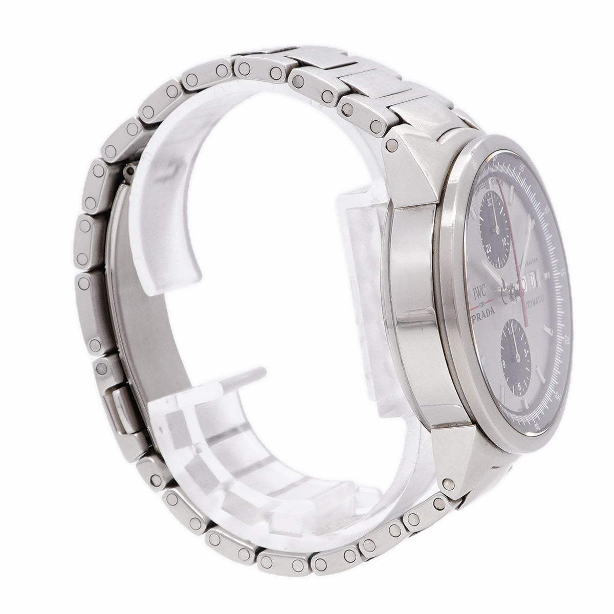 【6wib0134】IWC アイダブリューシー シャフハウゼン GST クロノグラフ プラダ IW370801 シルバー文字盤【中古】腕時計 メンズ