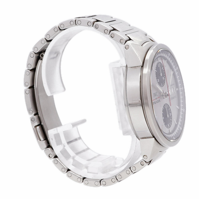 【6wib0134】IWC アイダブリューシー シャフハウゼン GST クロノグラフ プラダ IW370801 シルバー文字盤【中古】腕時計 メンズ