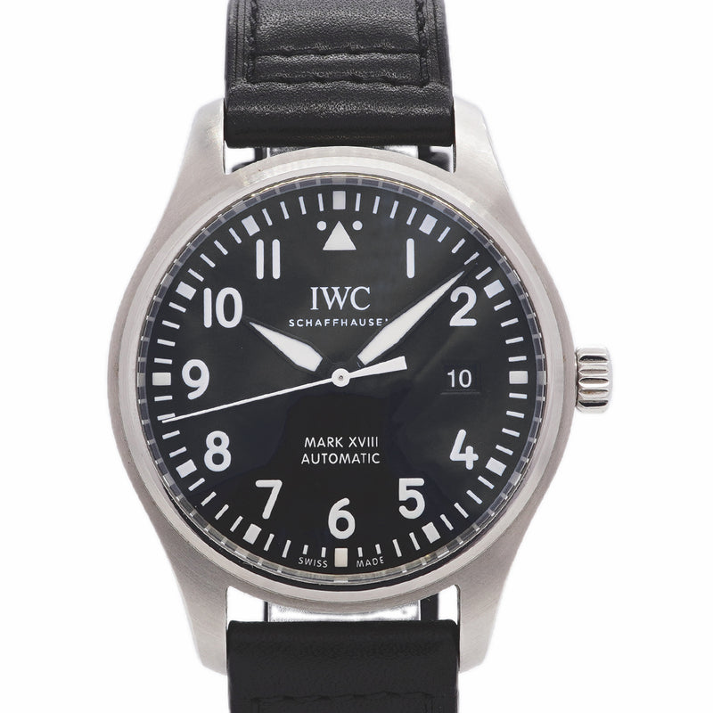 【6wib0137】IWC アイダブリューシー シャフハウゼン パイロットウォッチ マークXVIII IW327011 黒文字盤【中古】腕時計 メンズ