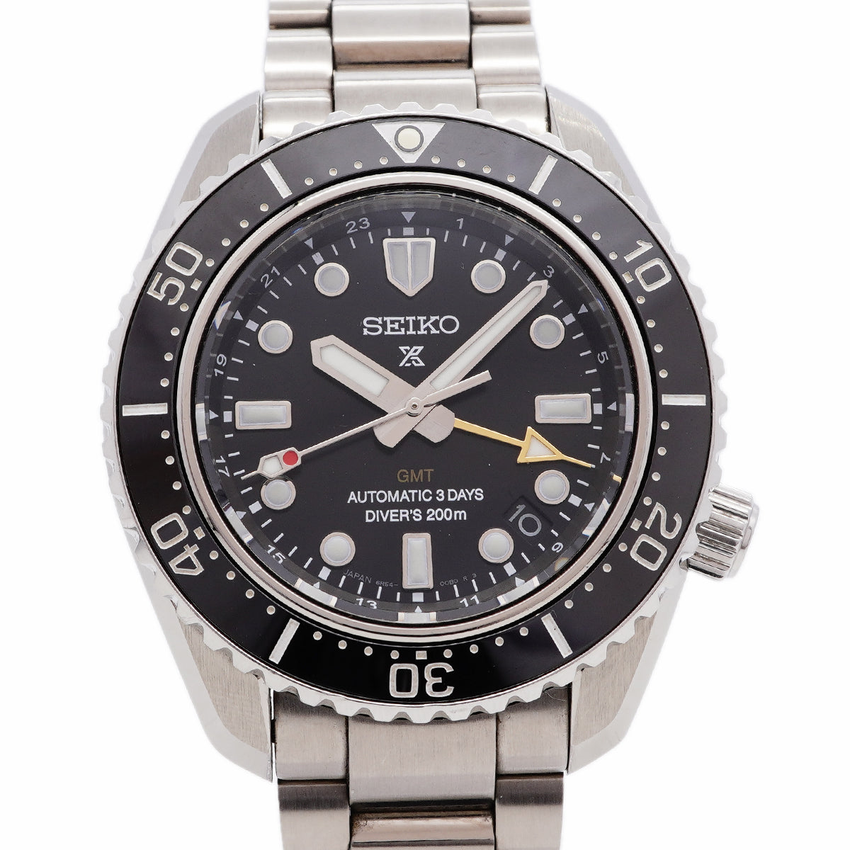 【6wib0141】セイコー プロスペックス ダイバーズ 1968 ヘリテージ GMT SBEJ011/6R54-00D0 黒文字盤【中古】腕時計 メンズ