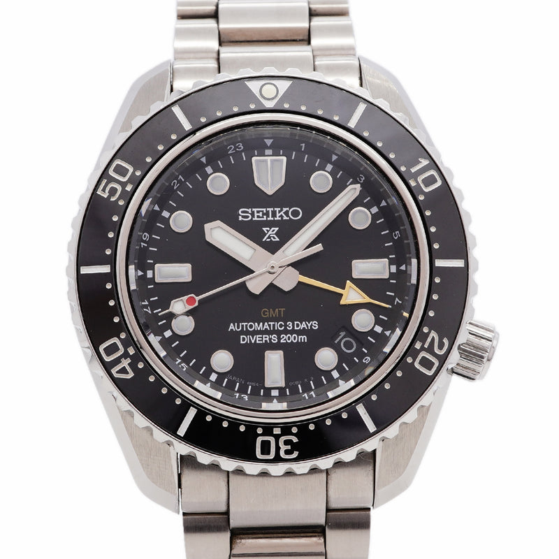【6wib0141】セイコー プロスペックス ダイバーズ 1968 ヘリテージ GMT SBEJ011/6R54-00D0 黒文字盤【中古】腕時計 メンズ