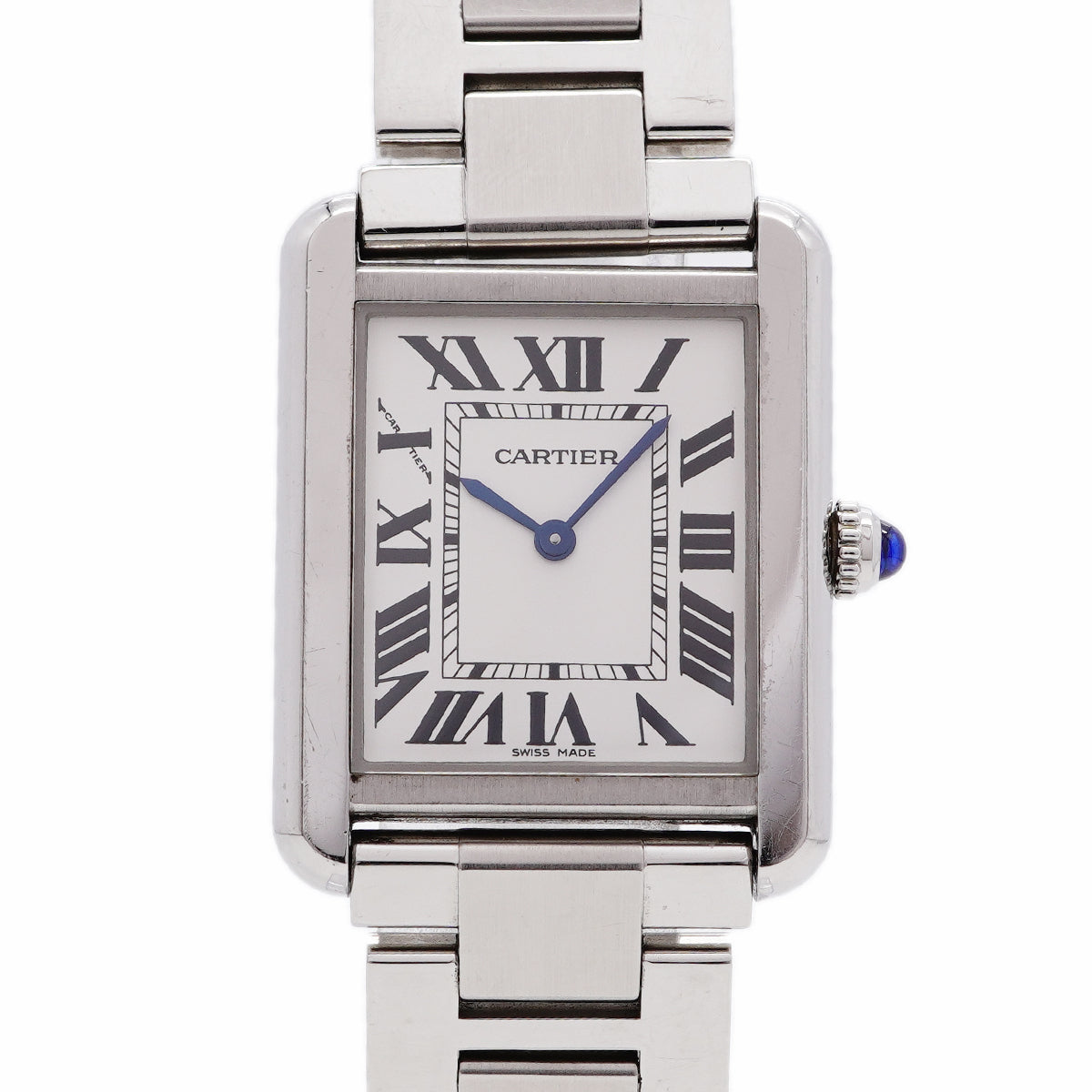 【6wib0143】カルティエ タンク ソロ SM W5200013 シルバー文字盤【中古】腕時計 レディース