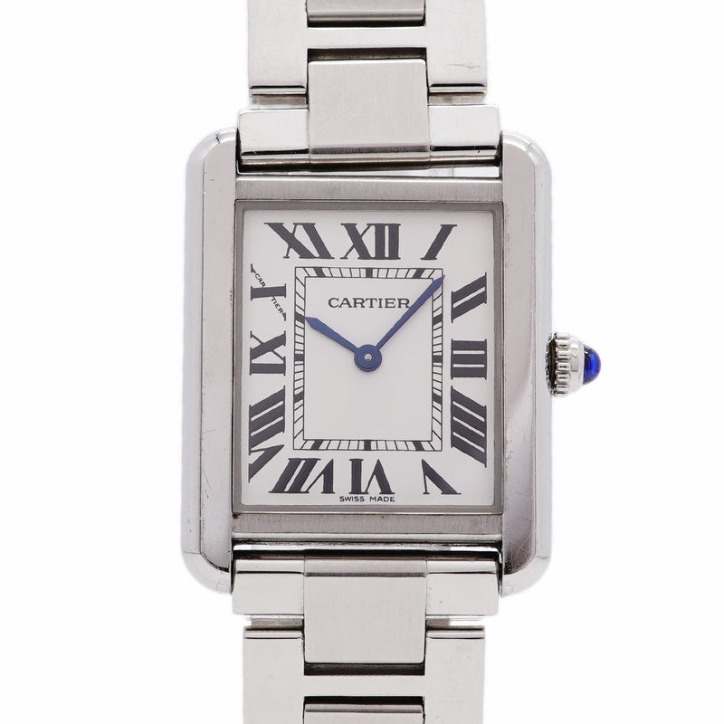 【6wib0143】カルティエ タンク ソロ SM W5200013 シルバー文字盤【中古】腕時計 レディース