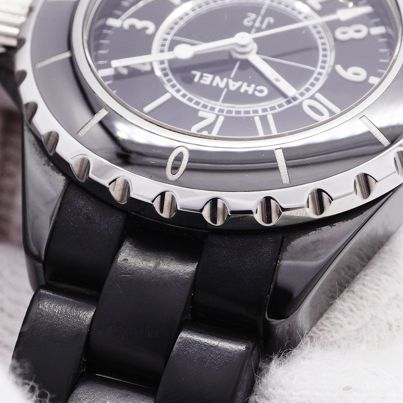 【6wib0153】シャネル J12 H0681 黒文字盤【中古】腕時計 レディース