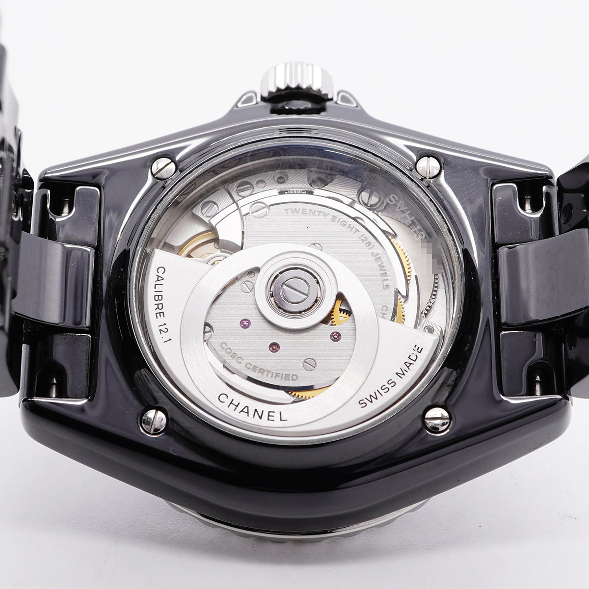 【6wic0186】シャネル J12 12Pダイヤ H5702 黒文字盤【中古】腕時計 メンズ
