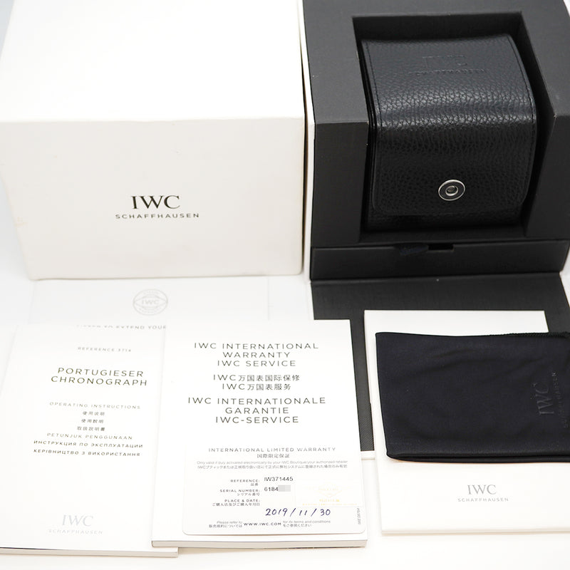 【6wic0205】IWC アイダブリューシー シャフハウゼン ポルトギーゼ クロノグラフ IW371445 シルバー文字盤【中古】腕時計 メンズ