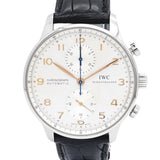 【6wic0205】IWC アイダブリューシー シャフハウゼン ポルトギーゼ クロノグラフ IW371445 シルバー文字盤【中古】腕時計 メンズ