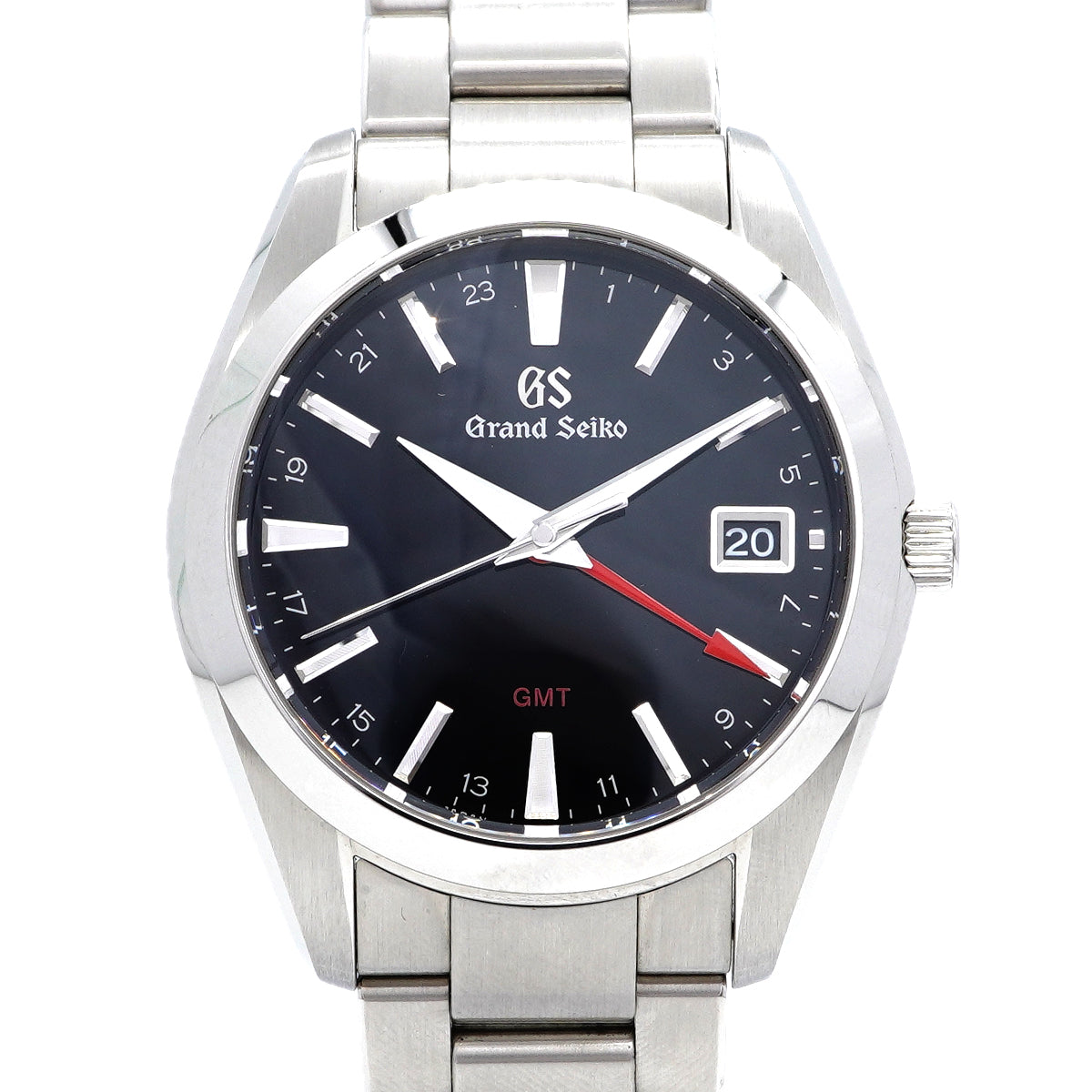 【6wic0210】セイコー グランドセイコー GMT SBGN013/9F86-0AF0 黒文字盤【中古】腕時計 メンズ