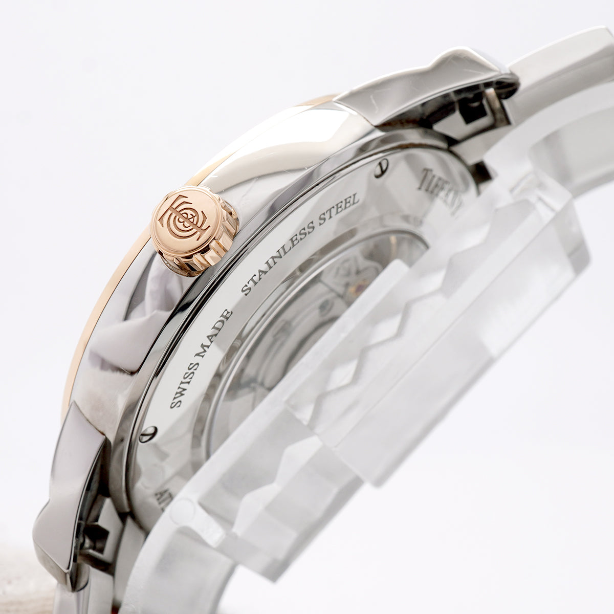 【6wid0240】ティファニー アトラス ドーム オートマティック Z1810.68.13A21A00A 白文字盤【中古】腕時計 メンズ