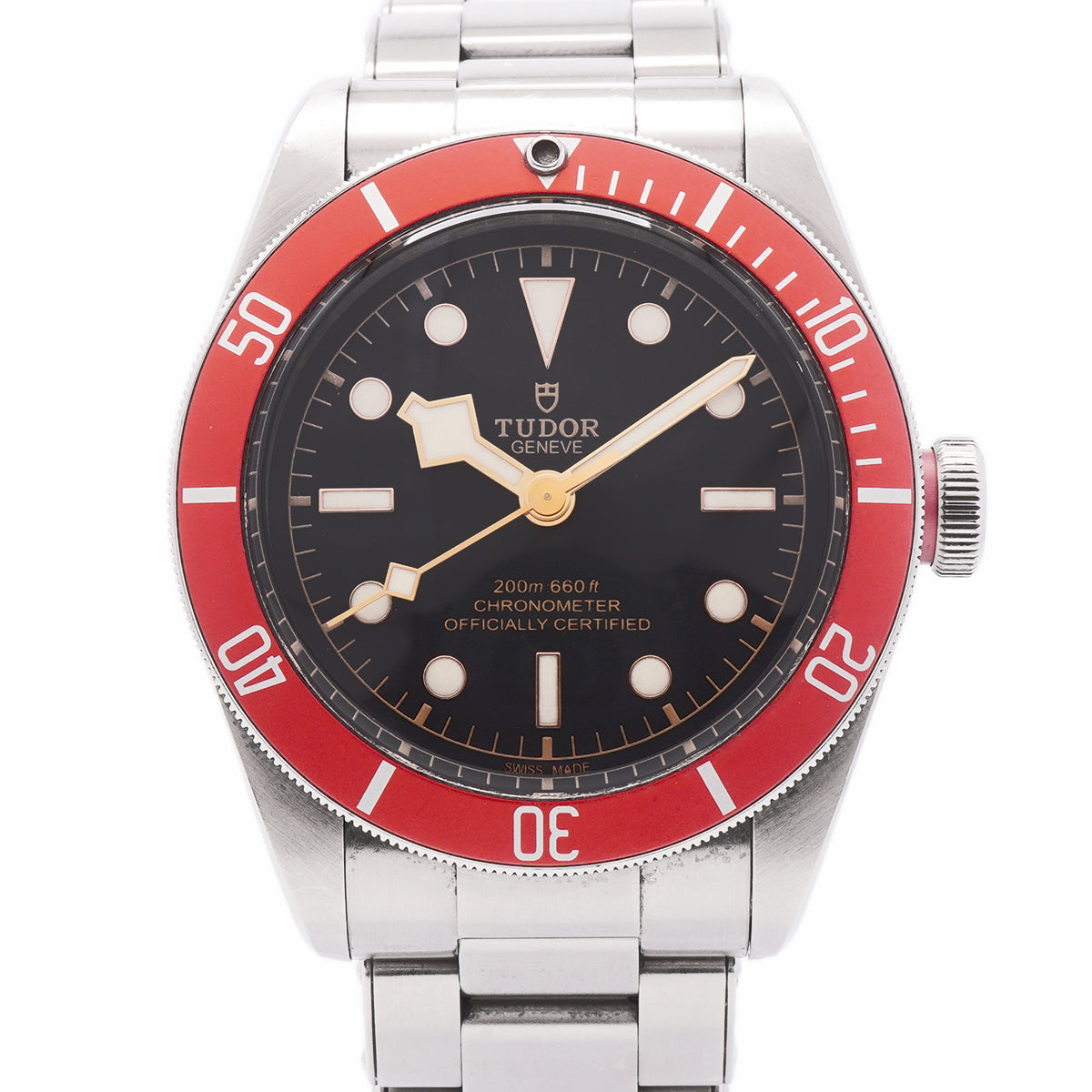 【6wid0243】チュードル ヘリテージ ブラックベイ 79230R 黒文字盤【中古】腕時計 メンズ