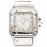 【6wid0244】カルティエ サントスガルべ SM W20044D6 シルバー文字盤【中古】腕時計 レディース