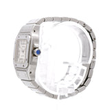 【6wid0244】カルティエ サントスガルべ SM W20044D6 シルバー文字盤【中古】腕時計 レディース