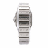 【6wid0244】カルティエ サントスガルべ SM W20044D6 シルバー文字盤【中古】腕時計 レディース