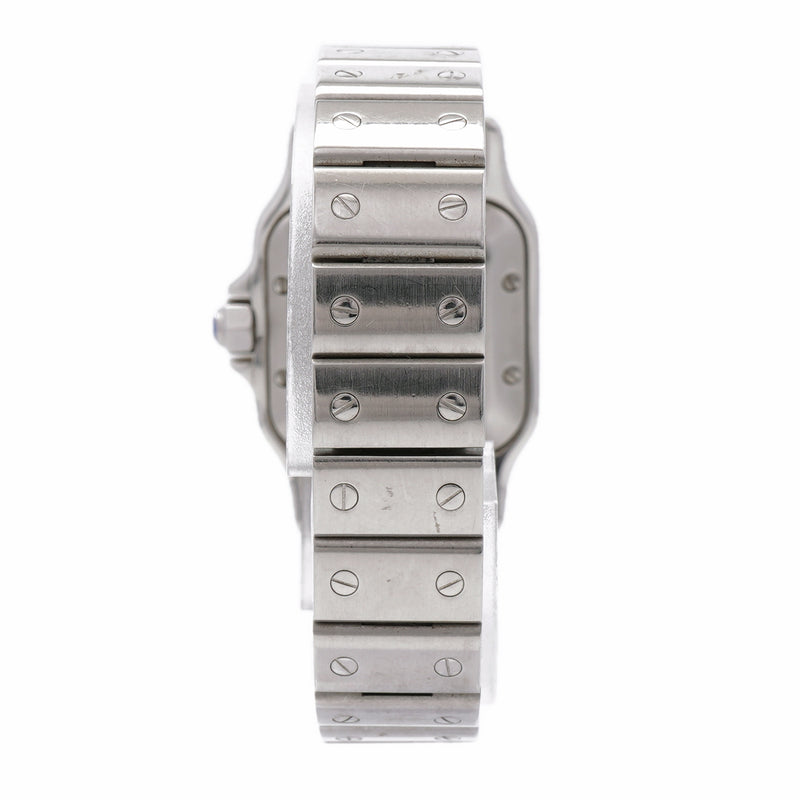 【6wid0244】カルティエ サントスガルべ SM W20044D6 シルバー文字盤【中古】腕時計 レディース