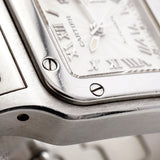 【6wid0244】カルティエ サントスガルべ SM W20044D6 シルバー文字盤【中古】腕時計 レディース