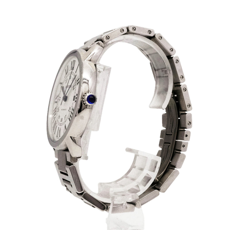 【6wid0256】カルティエ ロンドソロ XL W6701011 シルバー文字盤【中古】腕時計 メンズ