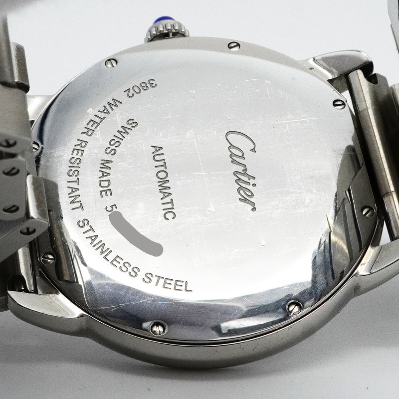 【6wid0256】カルティエ ロンドソロ XL W6701011 シルバー文字盤【中古】腕時計 メンズ