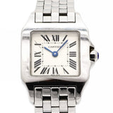 【6wid0258】カルティエ サントス ドゥモワゼル SM W25064Z5 アイボリー文字盤【中古】腕時計 レディース