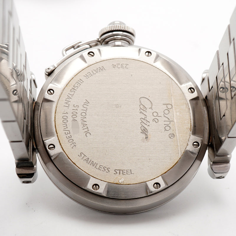 【6wid0275】カルティエ パシャC W31074M7 シルバー文字盤【中古】腕時計 メンズ