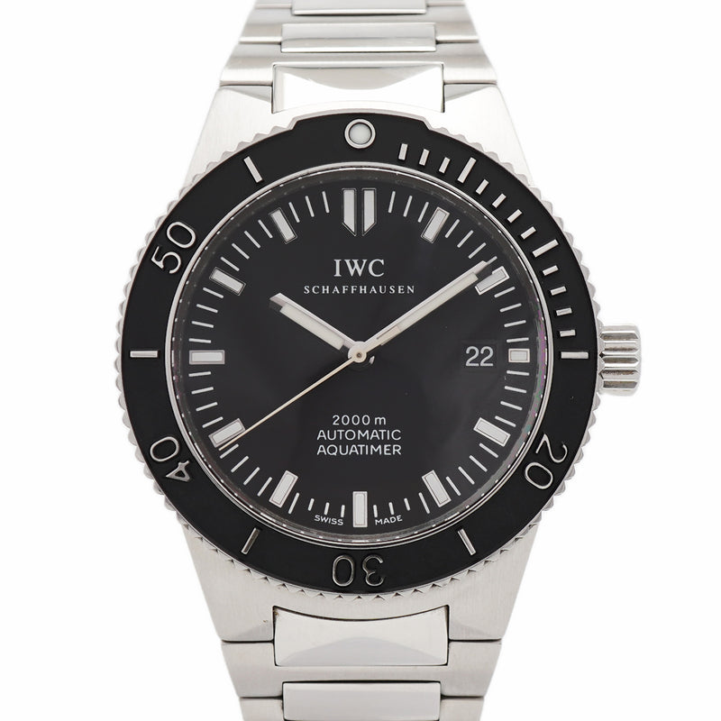 【6wid0281】IWC アイダブリューシー シャフハウゼン GST アクアタイマー IW353602 黒文字盤【中古】腕時計 メンズ