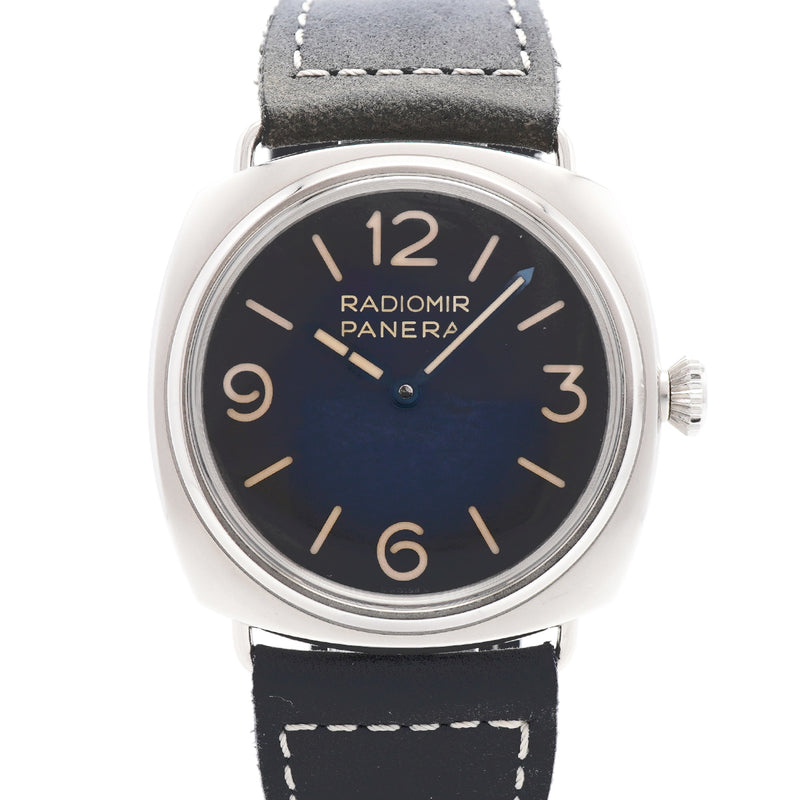 【6wid0284】オフィチーネ・パネライ ラジオミール トレ ジョルニ PAM01335 ネイビー文字盤【中古】腕時計 メンズ