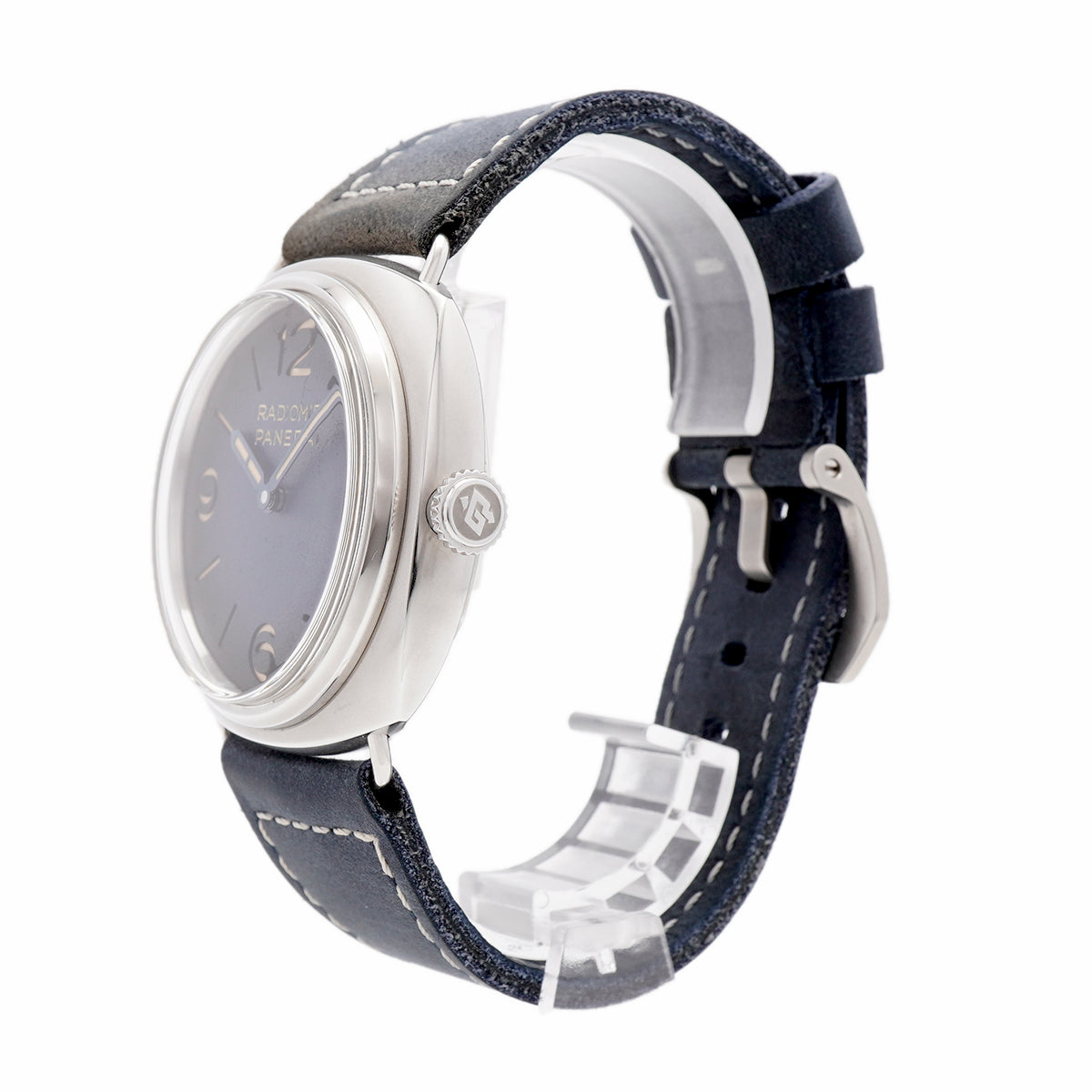 【6wid0284】オフィチーネ・パネライ ラジオミール トレ ジョルニ PAM01335 ネイビー文字盤【中古】腕時計 メンズ