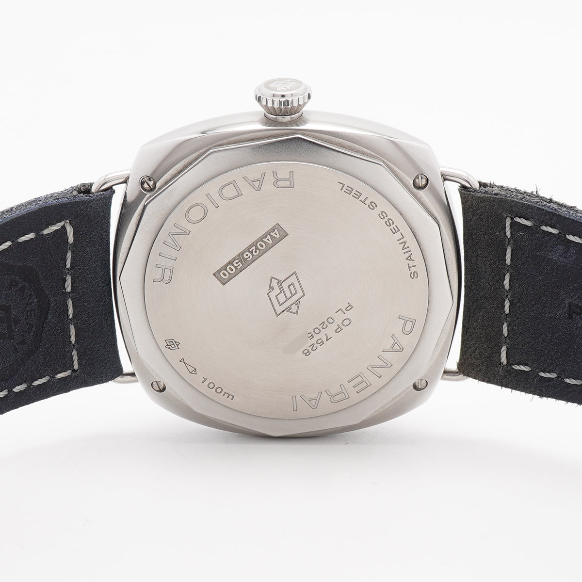 【6wid0284】オフィチーネ・パネライ ラジオミール トレ ジョルニ PAM01335 ネイビー文字盤【中古】腕時計 メンズ