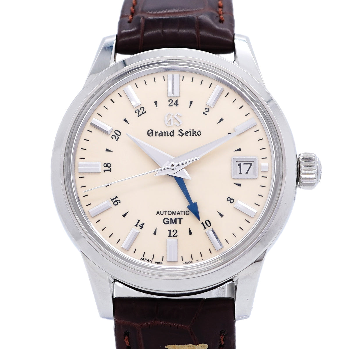 【6wid0289】セイコー グランドセイコー エレガンスコレクション GMT SBGM221/9S66-00A0 ベージュ文字盤【中古】腕時計 メンズ