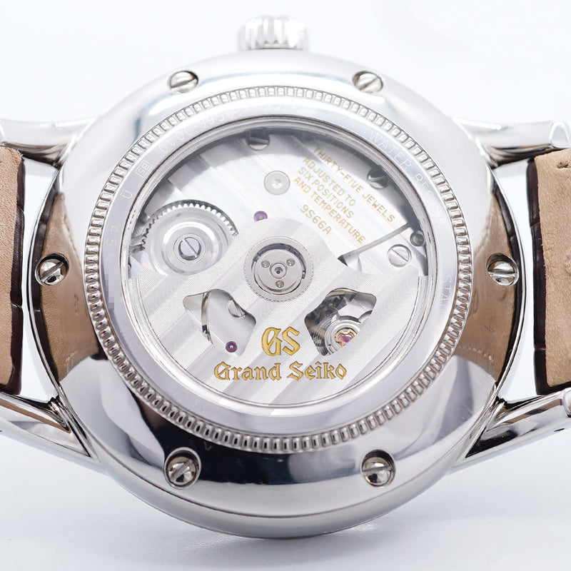 【6wid0289】セイコー グランドセイコー エレガンスコレクション GMT SBGM221/9S66-00A0 ベージュ文字盤【中古】腕時計 メンズ